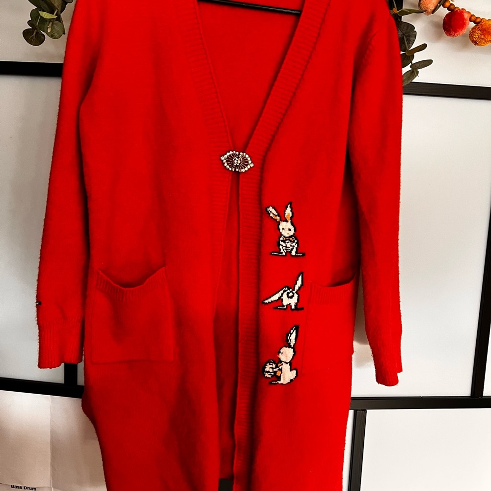 Red one size Cardigan